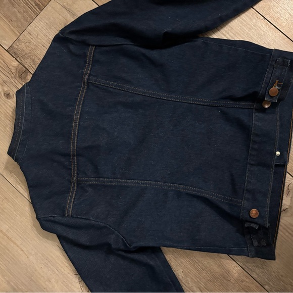 VINTAGE WRANGLERS RARE NEVER WORN 1970s DENIM TRUCKER JACKET LIKE NEW! Small - Picture 7 of 13